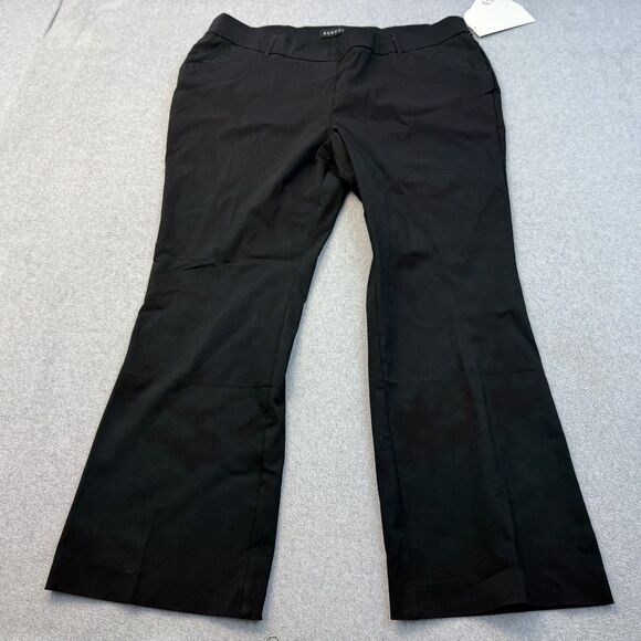 Rekucci Pants Women's 20WP Petite Black Pull On Slimming Comfort Workwear NEW - Picture 1 of 13